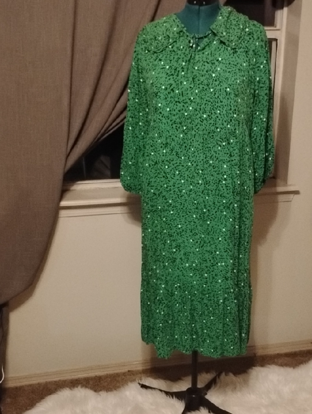 Who What Wear -Green Printed Dress- Size XXL - Picture 4 of 16